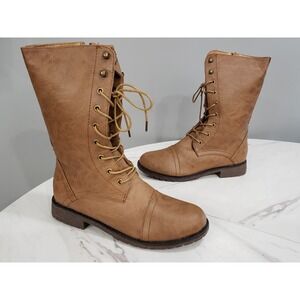 NEW NO BOX - Size 10‎ - Nature Breeze Womens Lug Lace Up Military Combat Boot